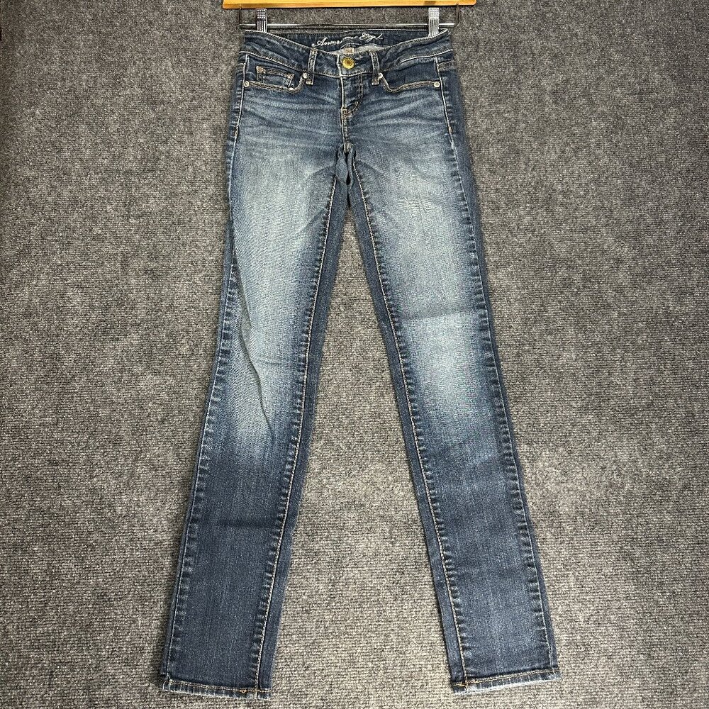 American Eagle Outfitters Jeans Womens 00 Skinny Stretch  Medium Wash Pockets